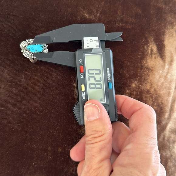 Vintage Turquoise Sterling Scrolled Leaves Ring🔥🔥🤩 size 8 1/2” - Picture 10 of 10